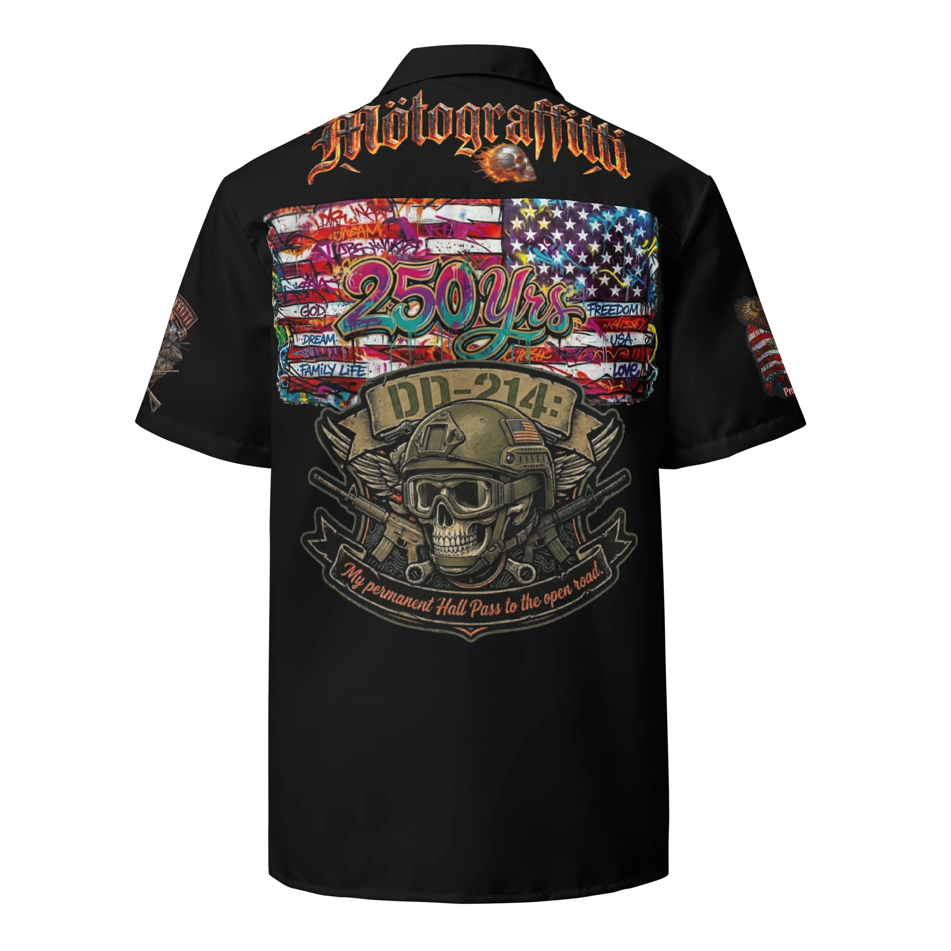 MötoGraffitti DD 214 Club Shirt (the 250 yr USA Anniversary vers) product image (2)