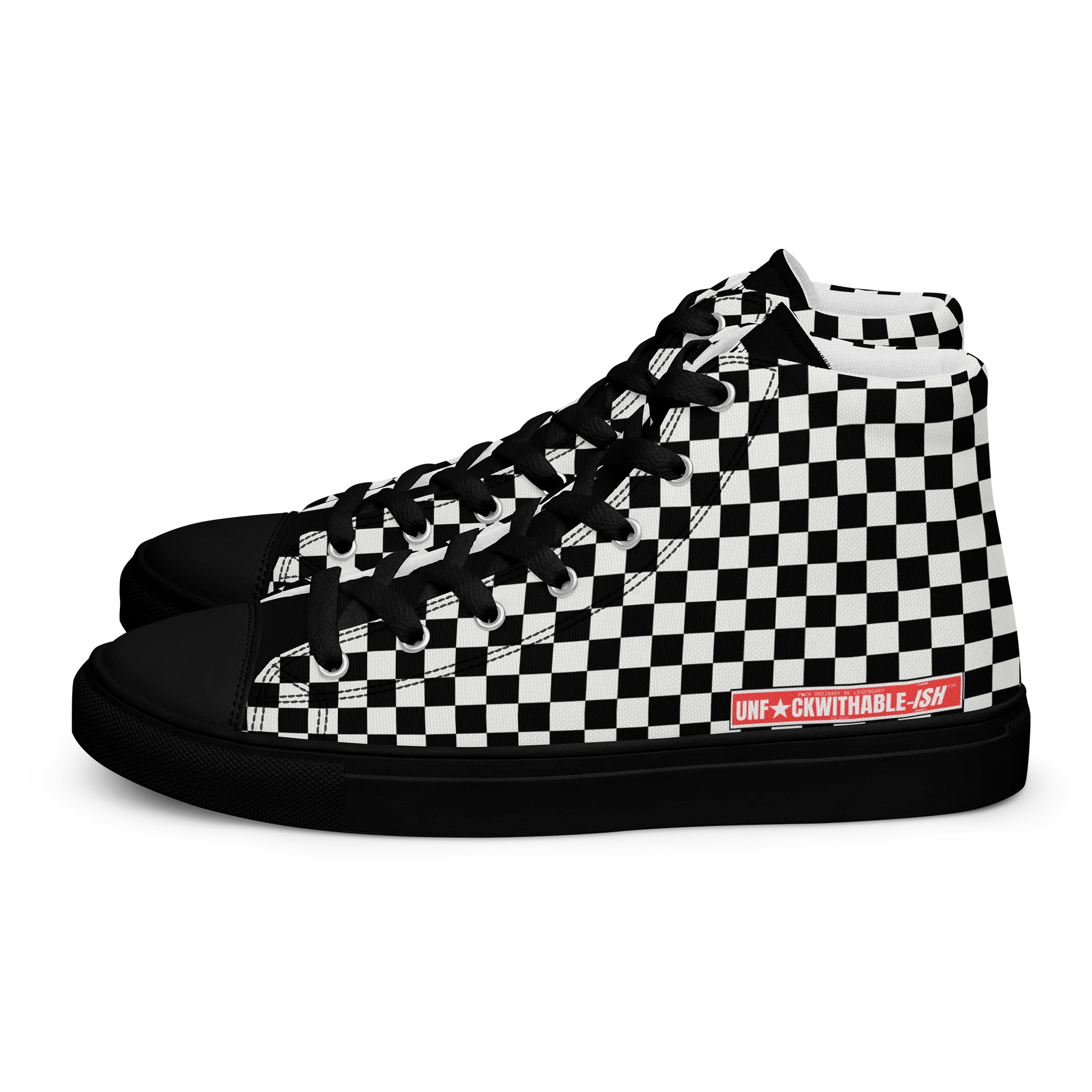 UNF★CKWITHABLE-ISH™ Women's Street Style Canvas High-Tops Checkered product image (2)
