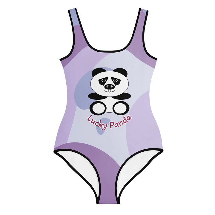 Lucky Panda All-Over Youth Swimsuit product image (1)