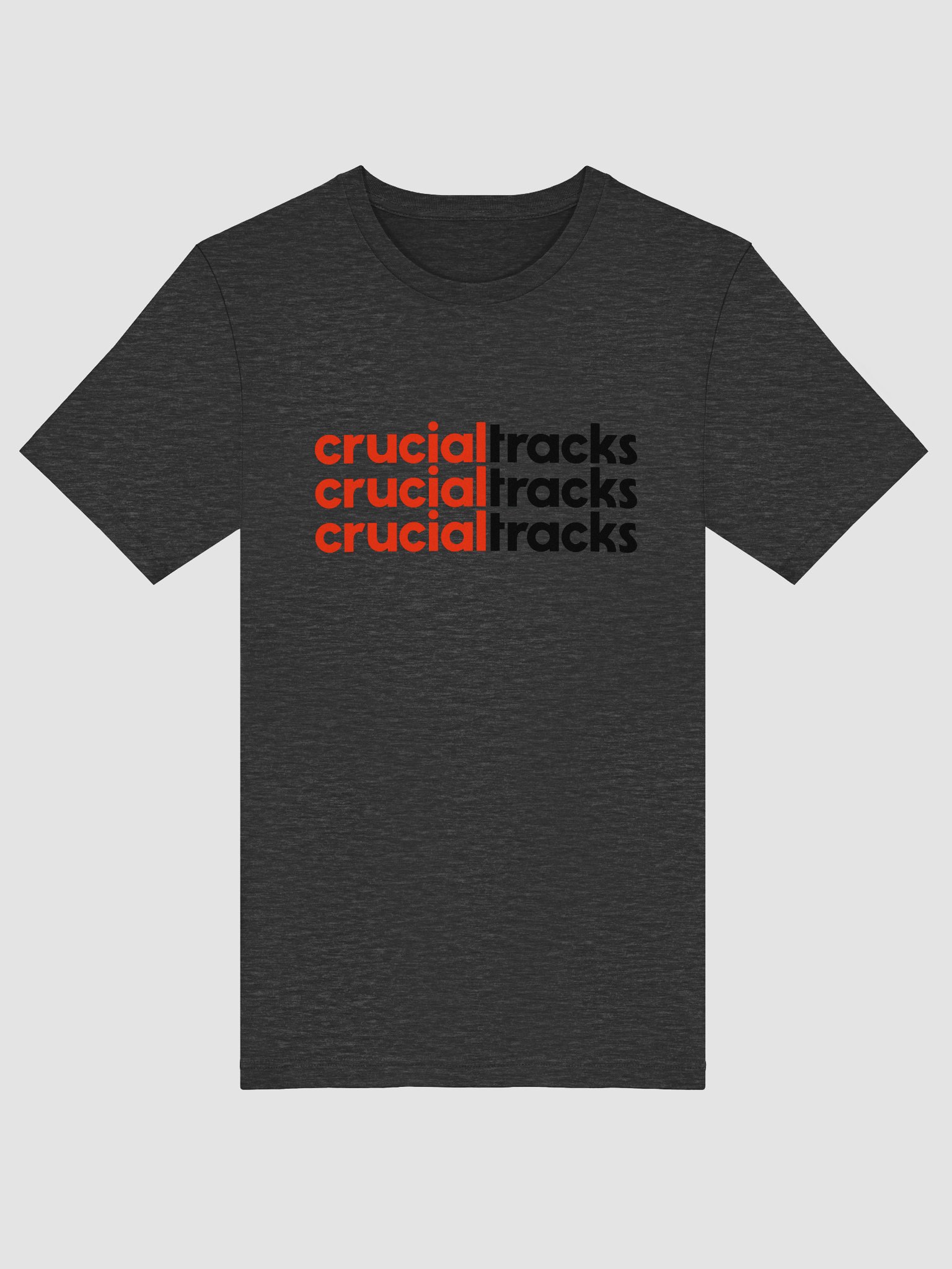 Crucial Tracks text stack t-shirt product image (31)