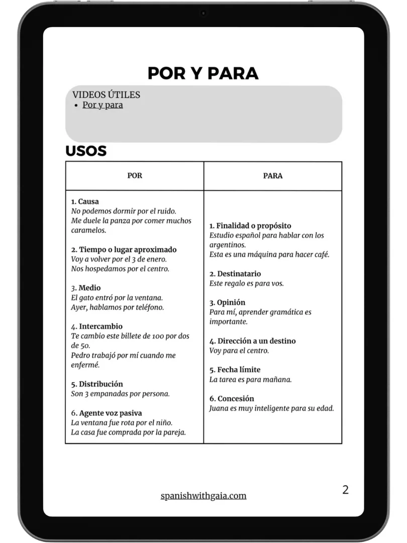 PDF POR y PARA product image (1)