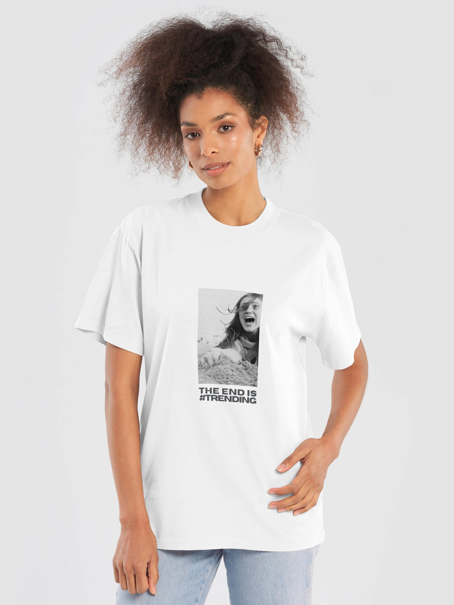 News Print Tee: The End Is #Trending product image (5)