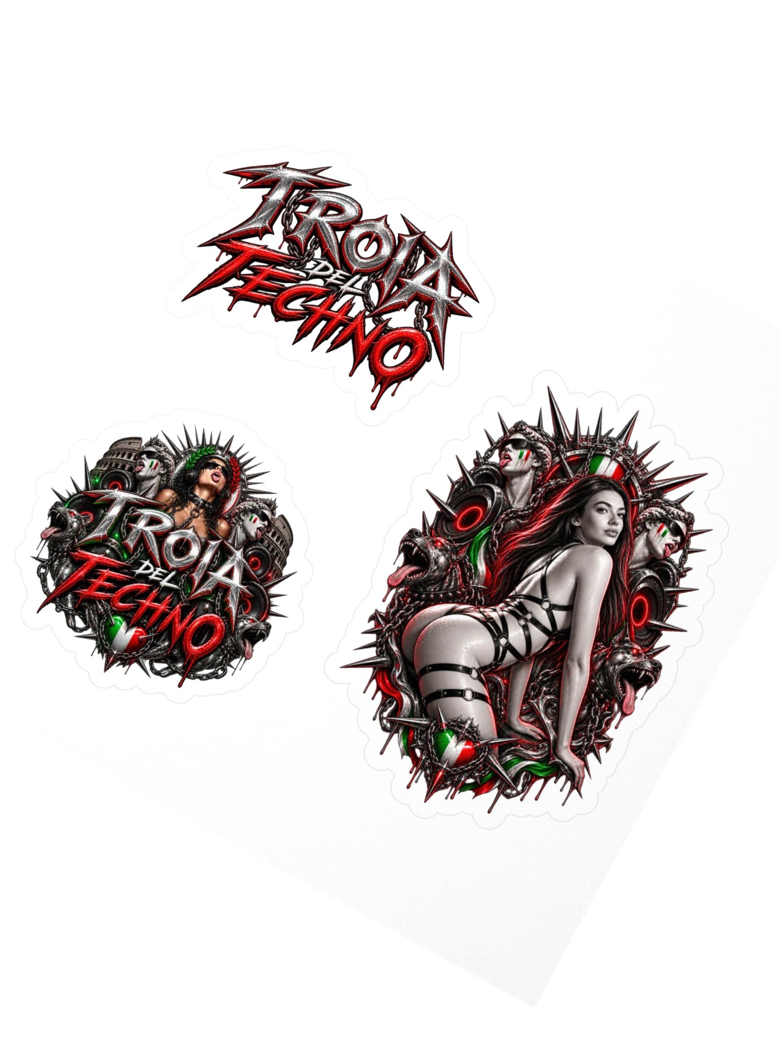 troiadeltechno stickers product image (2)