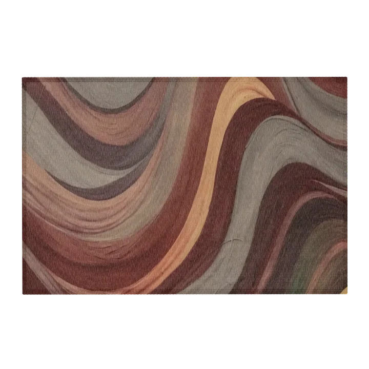 Burgundy Abstract Sunset - The Rug product image (2)