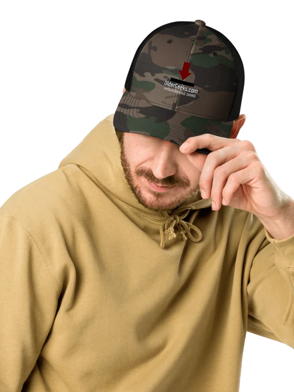OlderGeeks Camouflage Trucker Hat product image (4)