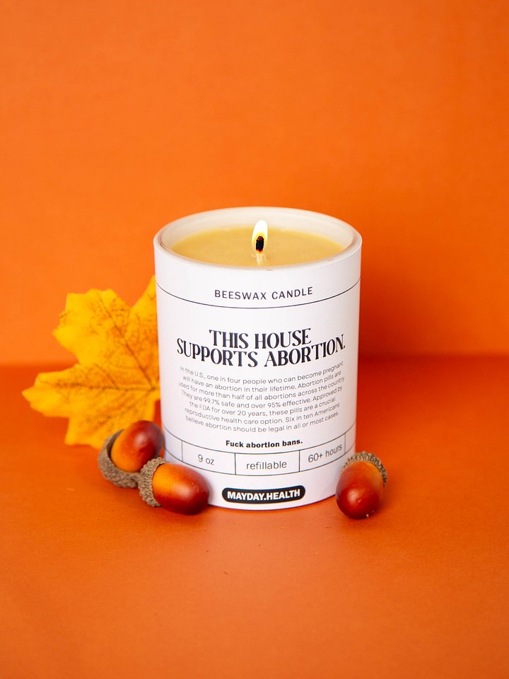 This House Supports Abortion | scented beeswax candle product image (1)