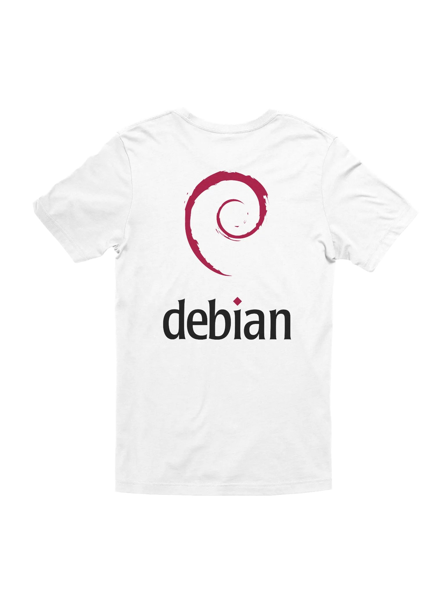 T-Shirt with Debian Swirl (White Version) product image (4)