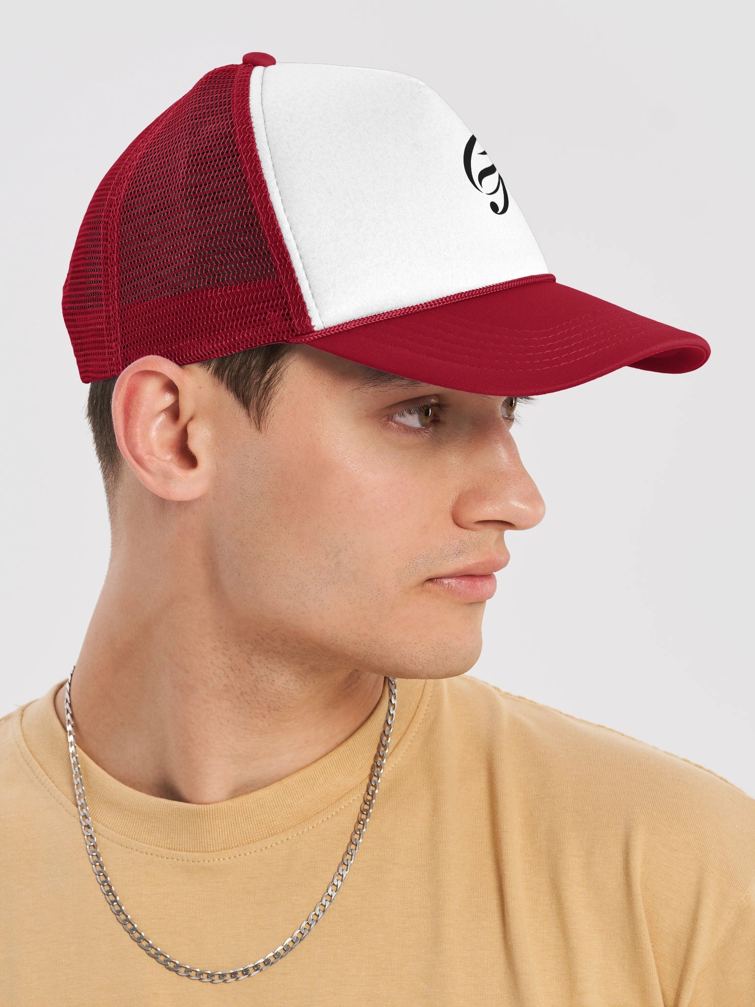 Ginmarc Beauty Trucker Cap — Black Logo product image (6)