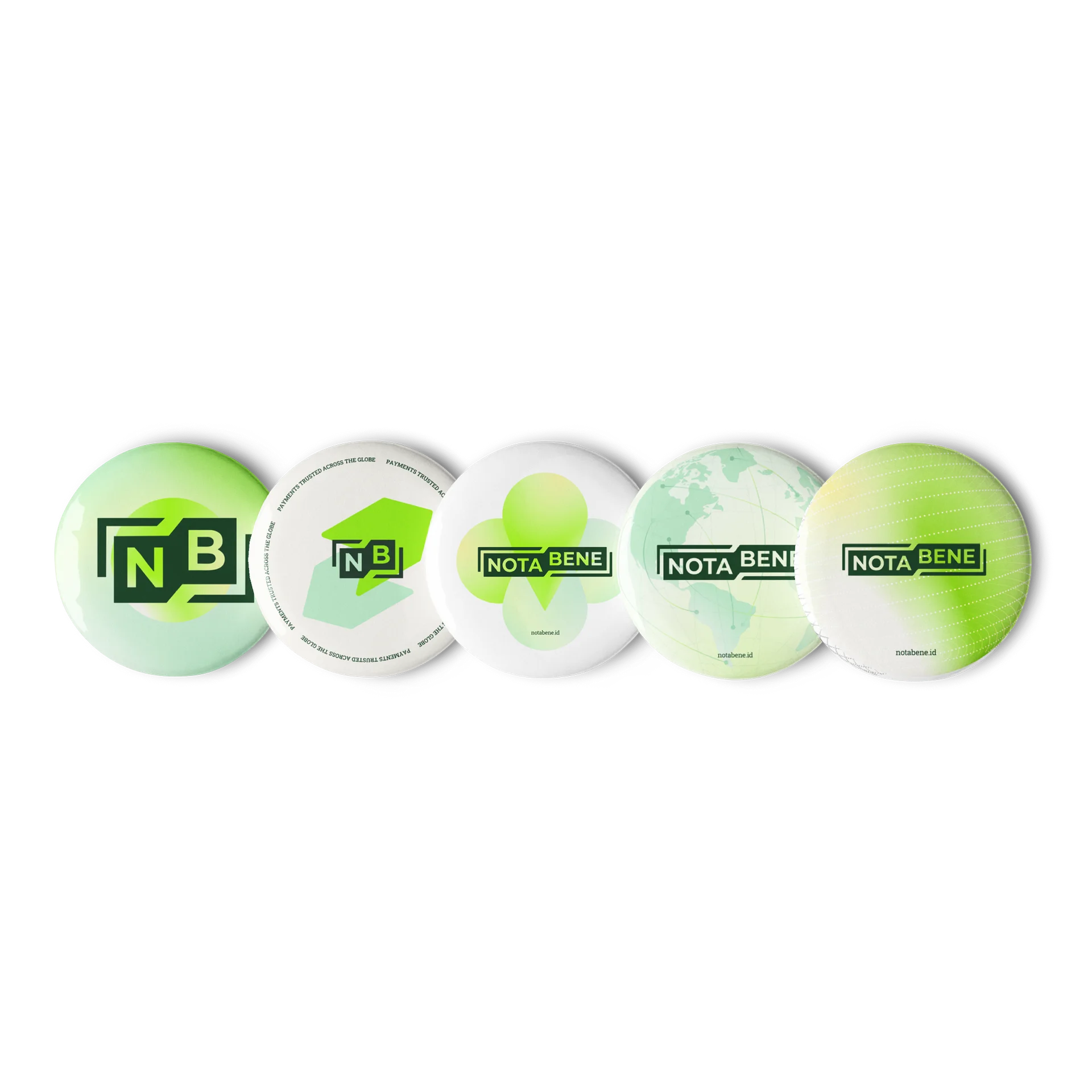 Notabene Globe Pin Buttons product image (1)