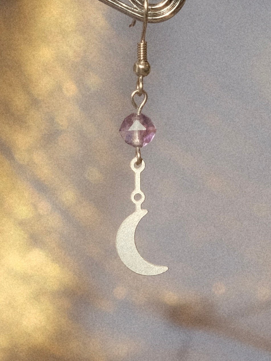 Amethyst Little Moon Earrings product image (4)