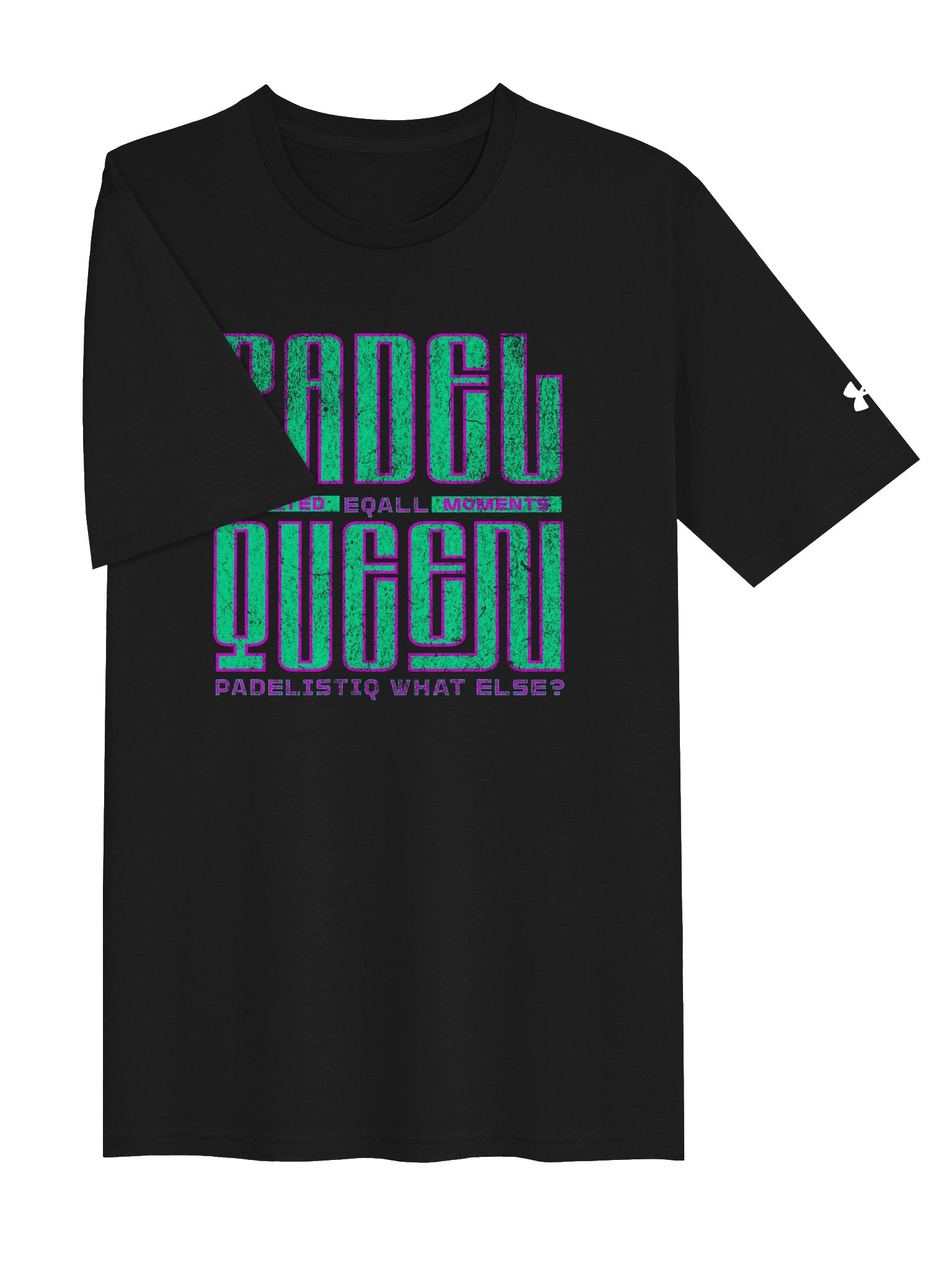 EQALL® ft. Under Armour® Unisex Athletic Tee_Essentials PADEL QUEEN / Turq. Purple product image (3)
