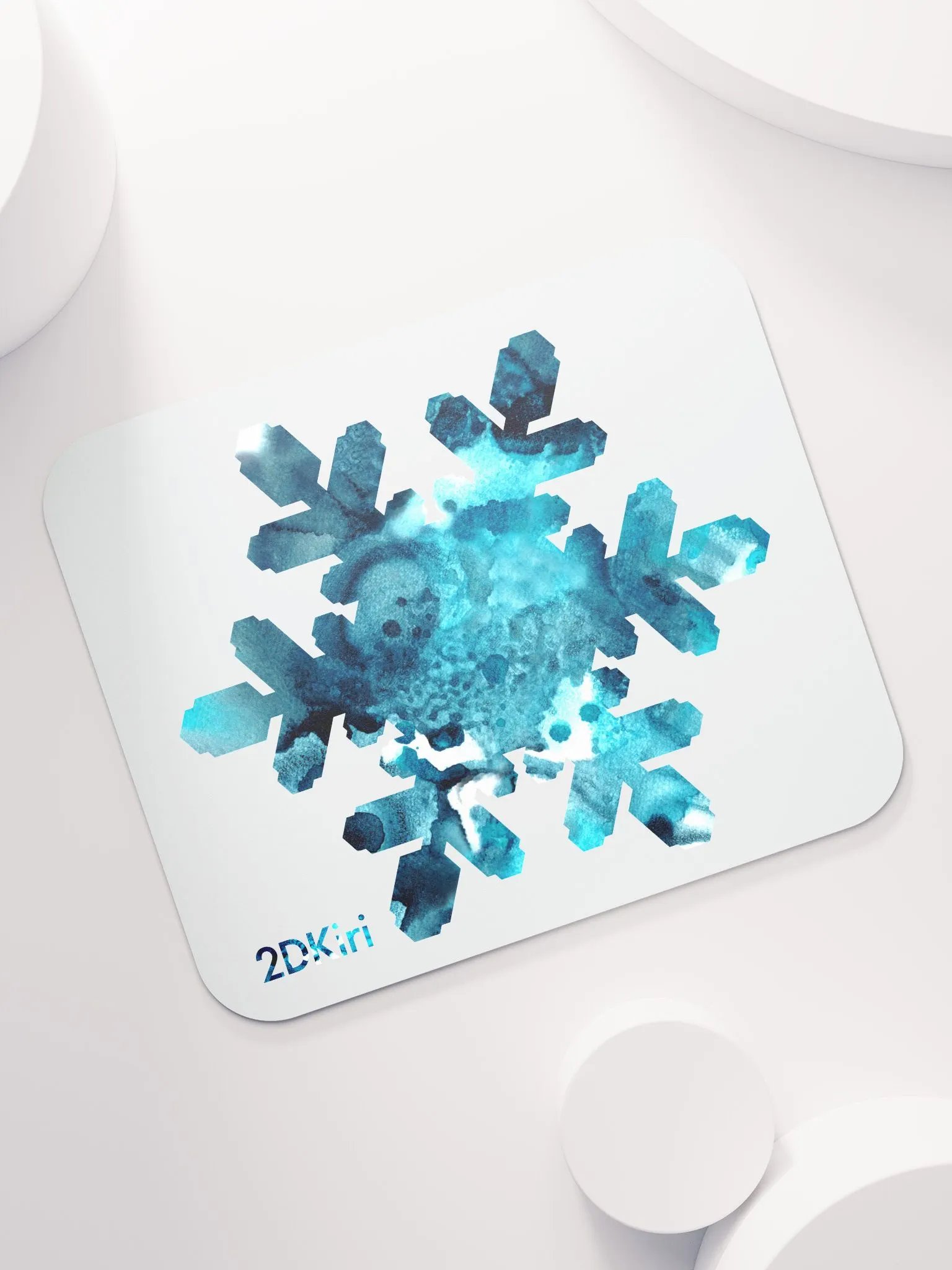 Blue Snowflake Mouse Pad product image (7)