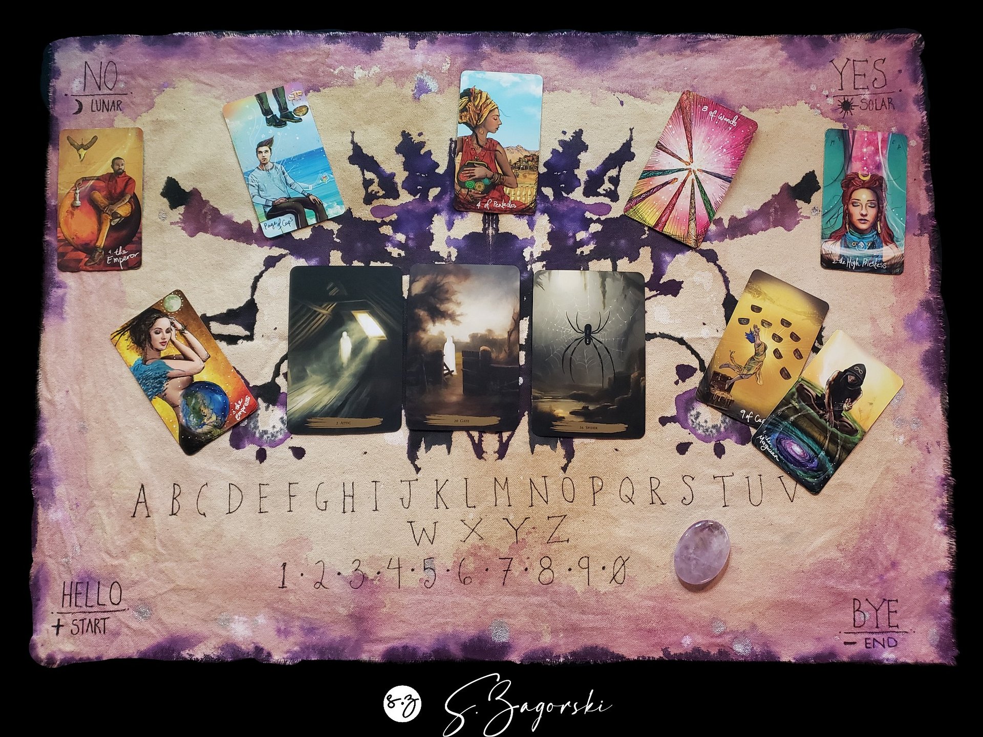 AMETHYST CAVE | 1/1 Original Canvas | Scrying & Spirit Divination Mat product image (3)