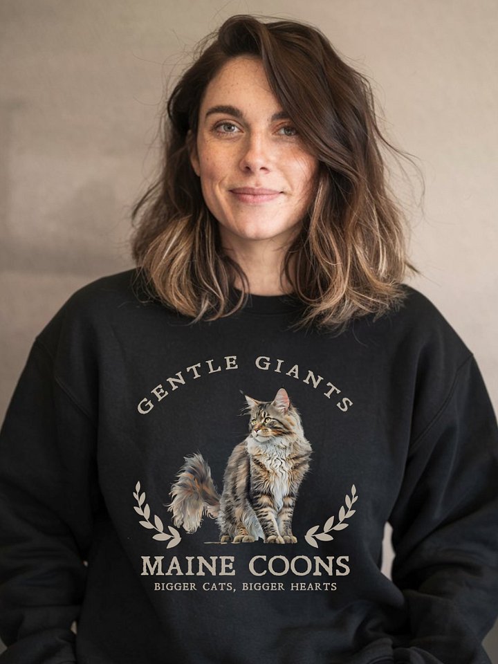 Gentle Giants Maine Coon Cat Sweatshirt (dark) product image (1)