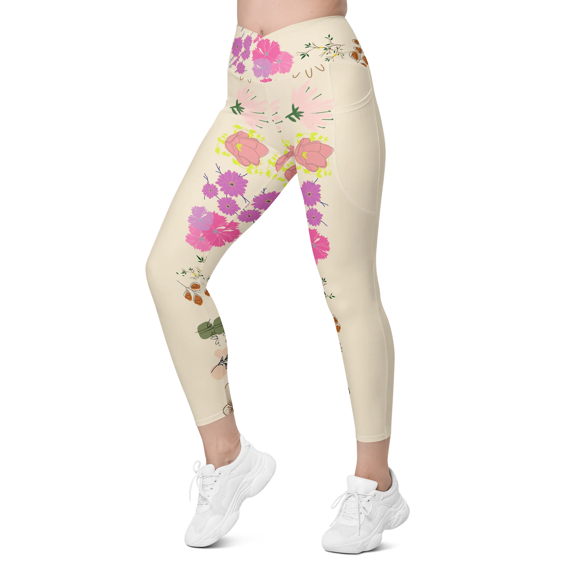 'PHILIUS' Floral Fusion Crossover Leggings product image (6)