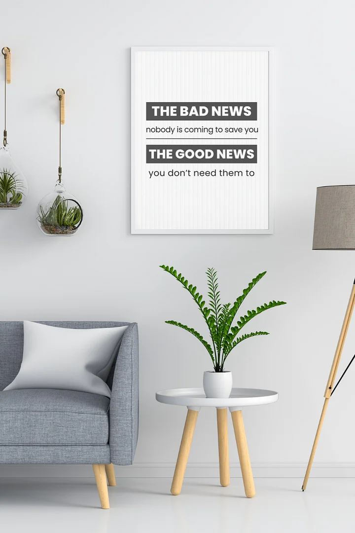 Digital Download 'The Good and Bad News ' Motivational Poster product image (1)