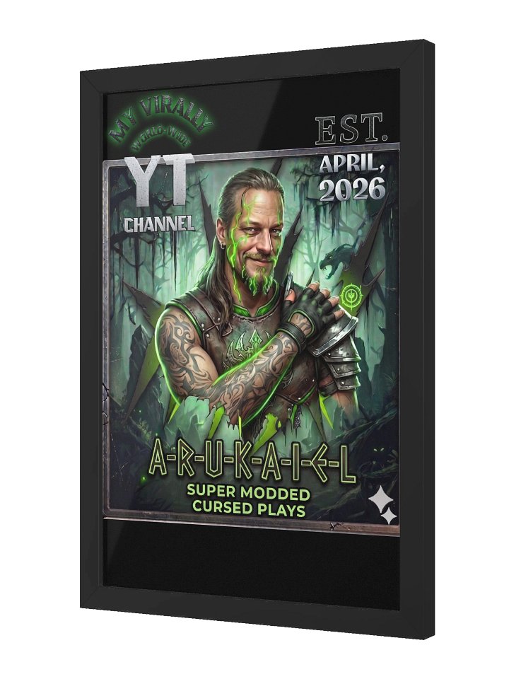 Framed High‑Quality Matte Poster (Long Design) – “A‑R‑U‑K‑A‑I‑E‑L" Logo product image (3)
