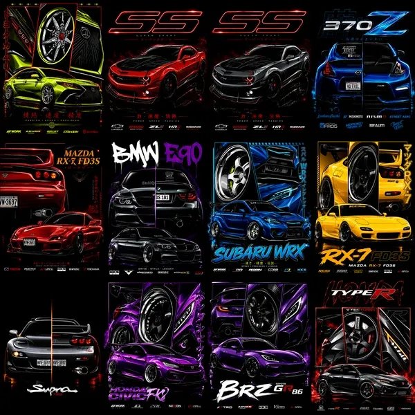 160 JDM Designs for Dark Shirts product image (2)