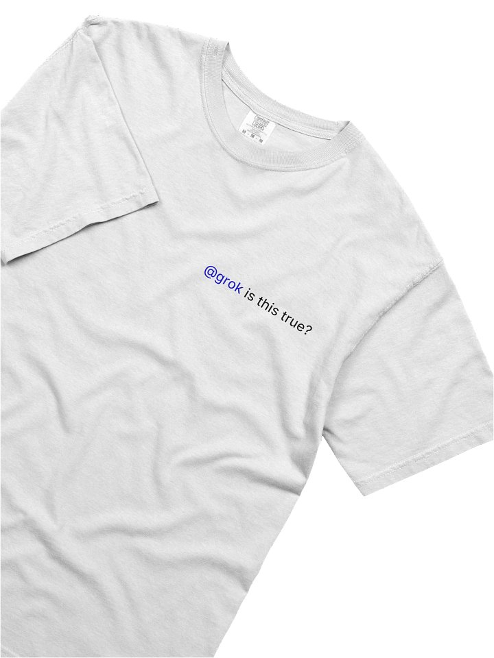 "@grok is this true?" t-shirt - 100% cotton product image (2)