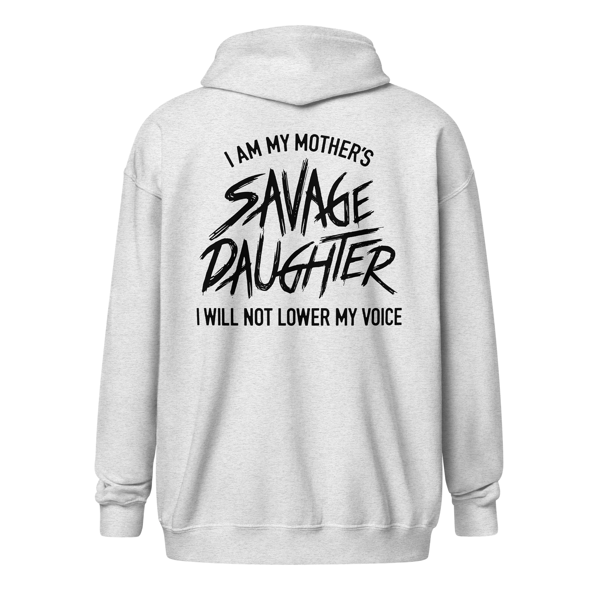 Savage Daughter Heavy Zip Hoodie (black print) product image (1)