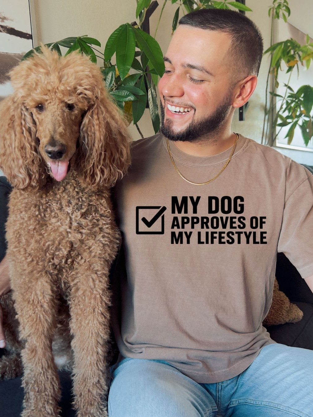 My Dog Approves of My Lifestyle Men’s T-Shirt product image (1)