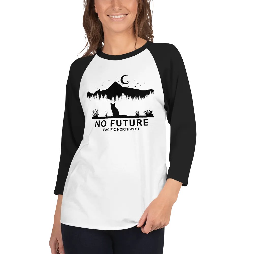 Cat under the Moon Baseball Tee product image (3)