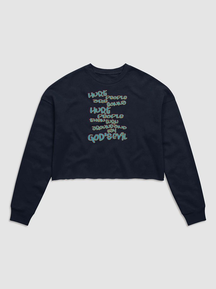 Hurt People - Blue Graffiti - Bella+Canvas Women's Fleece Crop Sweatshirt product image (2)