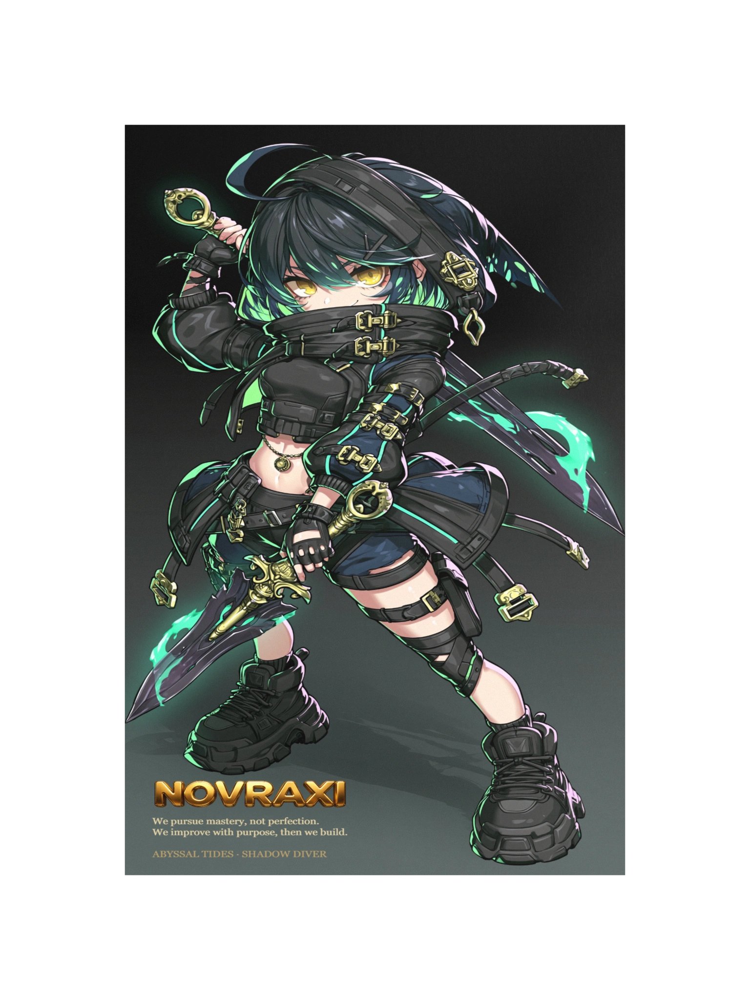 Shadow Diver Anime Poster | Dark Fantasy Gaming Wall Art product image (5)