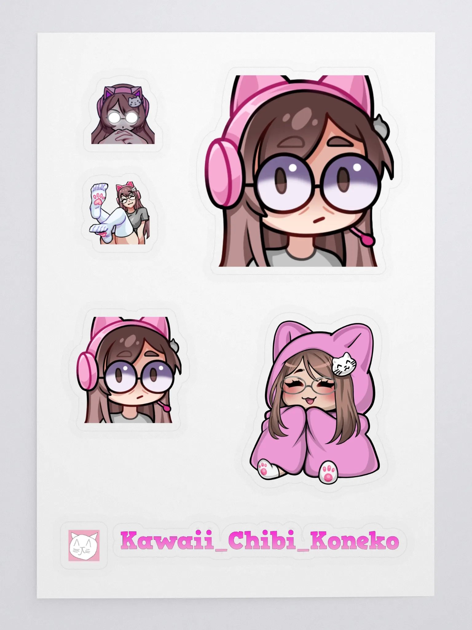 Koneko Kiss cut sticker sheet whimzee art sheet 1 product image (3)