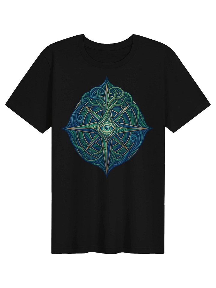 Mystic Compass Bella Canvas Shirt, Spiritual Graphic Tee, Third Eye Mandala Shirt, Intuitive Soul Path T-Shirt, Boho Celestial Tee product image (2)
