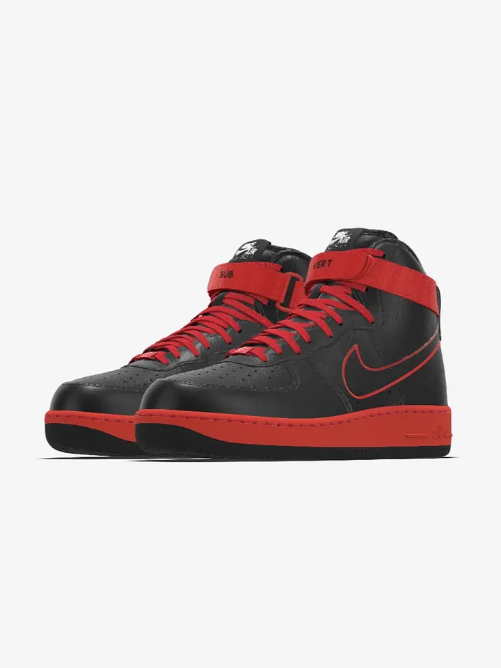 Red Subvert Air Force 1 High by Alluci N1K3-C1TY|Co-Lab product image (1)