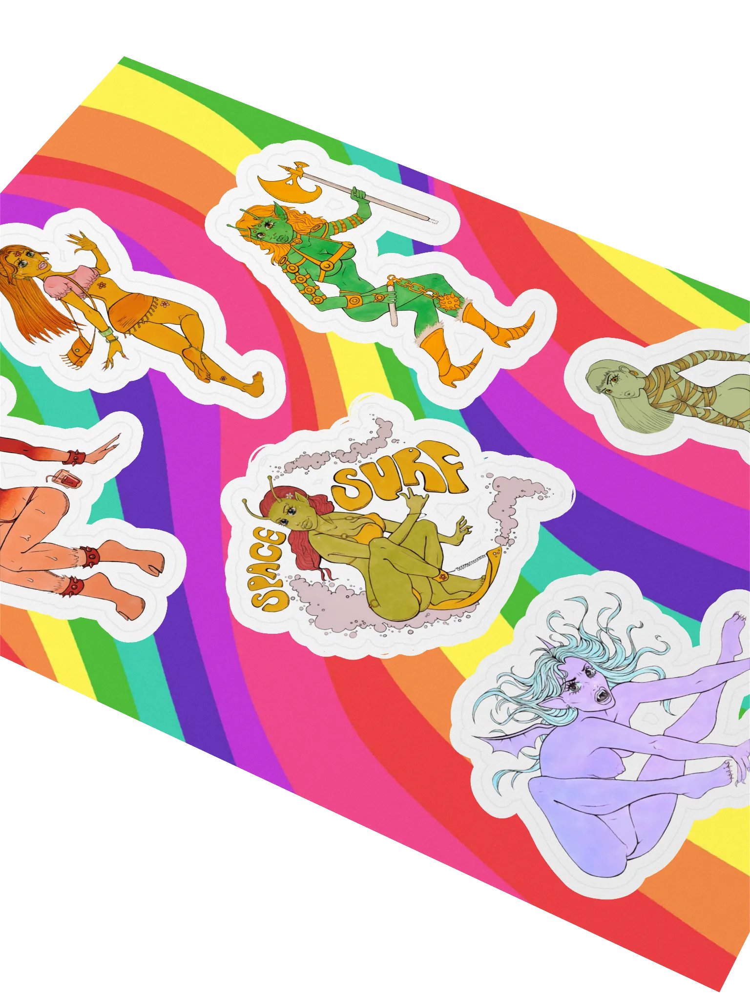 Pinuptober sticker sheet with background product image (2)