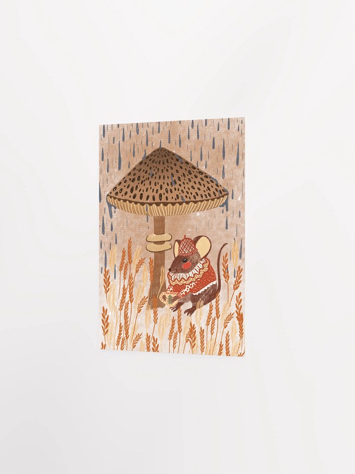 cute little mouse with a mushroom umbrella product image (4)