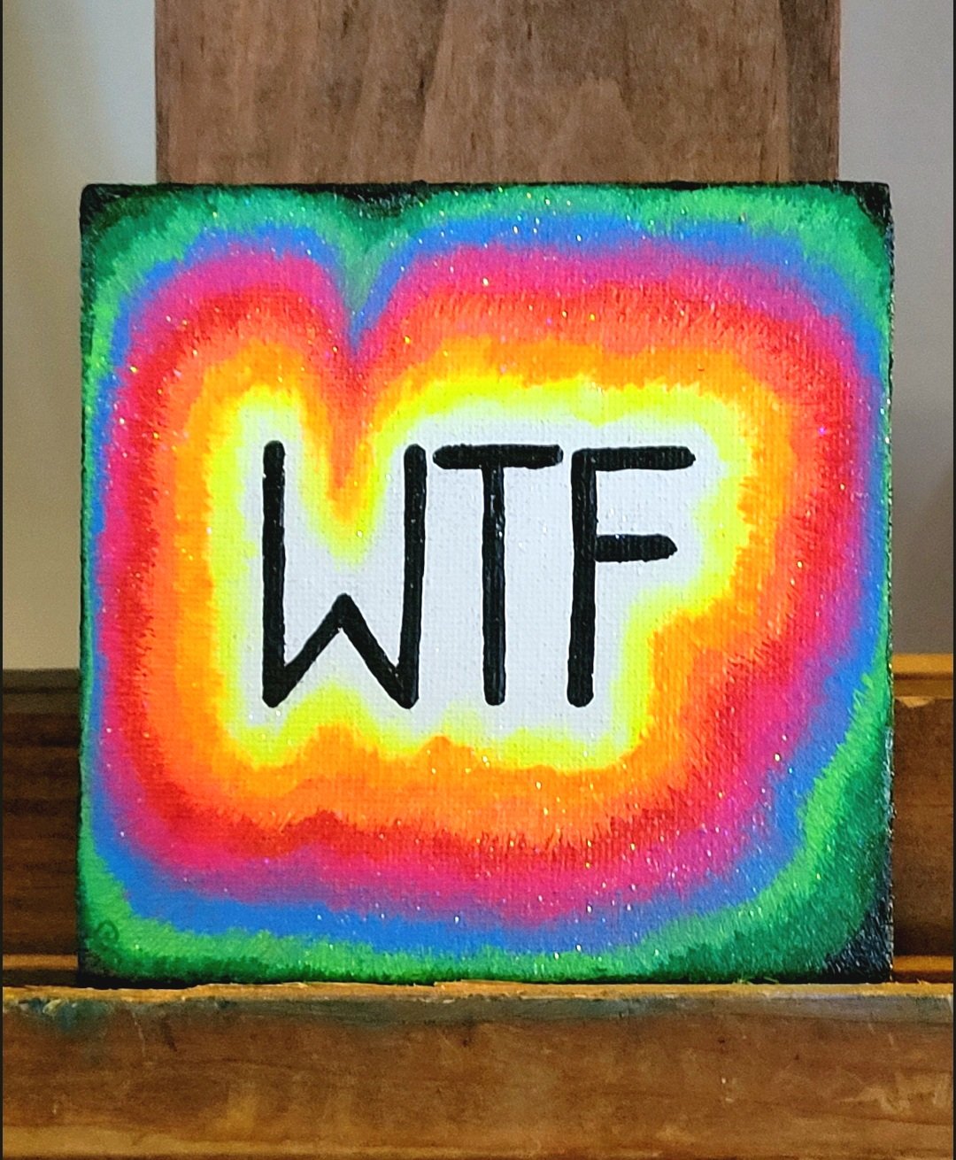 WTF Neon Square Stickers 3x3 product image (3)