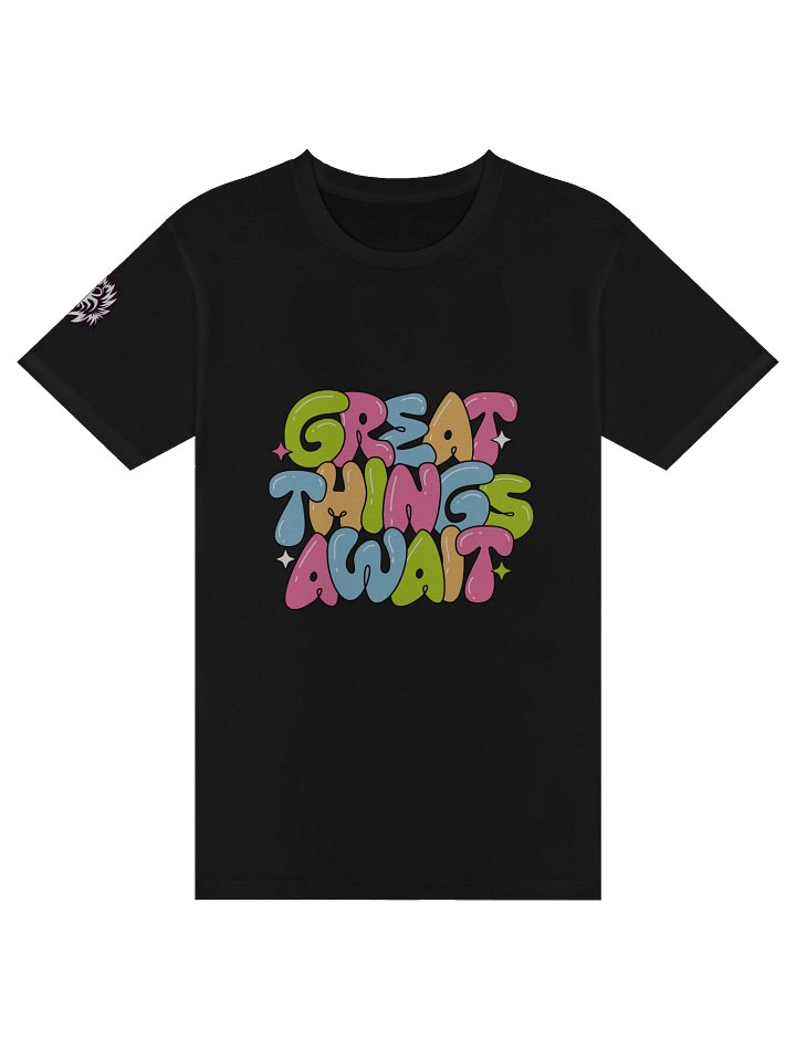 Great Things Await Unisex T-Shirt with Lion Head Logo product image (1)