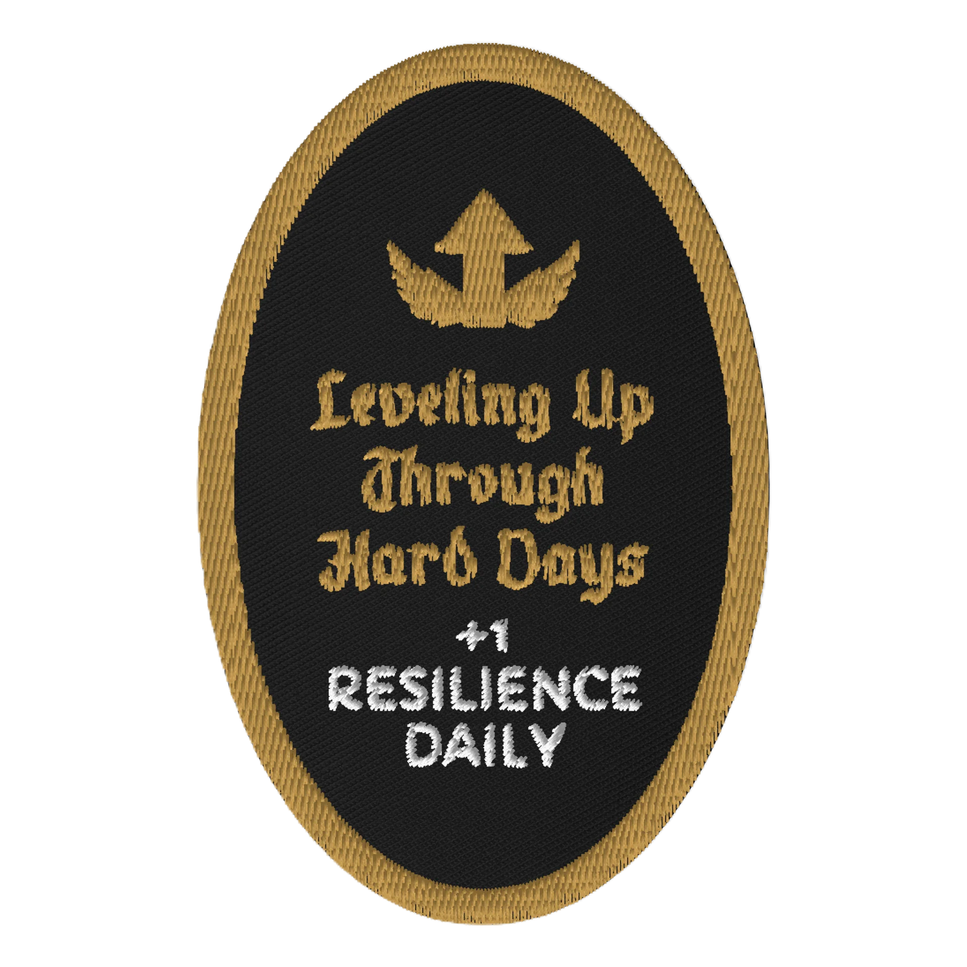 Leveling Up Through Hard Days Patch | Resilience & Chronic Illness Patch product image (1)