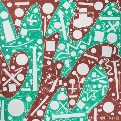 Cartoon Cosmos (2010) on Canvas (32" x 32") product image (1)