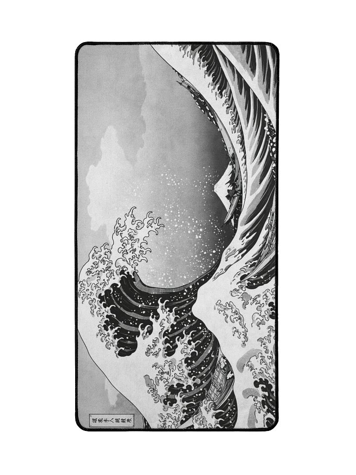 Desk Mat - Wave of Kanagawa BW product image (2)