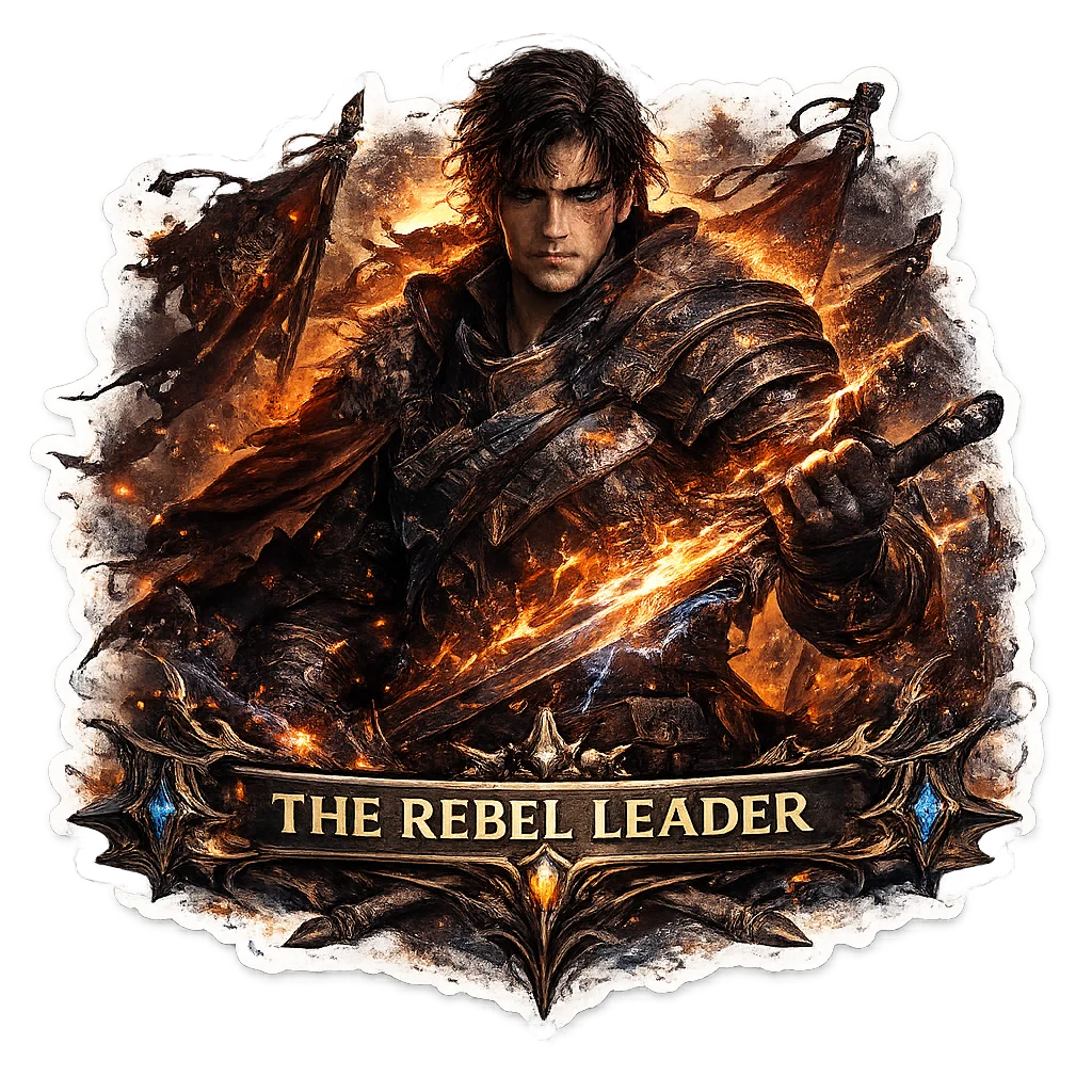 Captain Kael Vinyl Die Cut Sticker – The Rebel Leader product image (1)