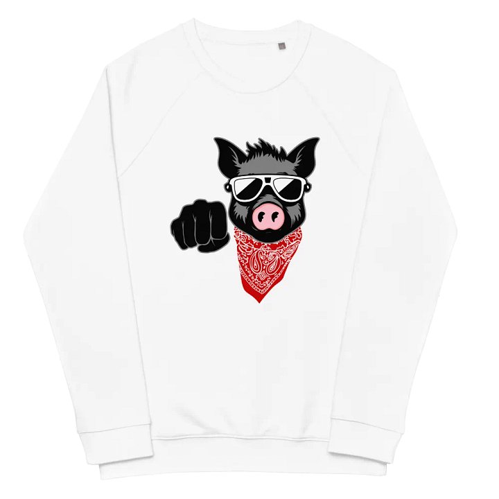 Fist Pig · organic raglan sweatshirt product image (2)