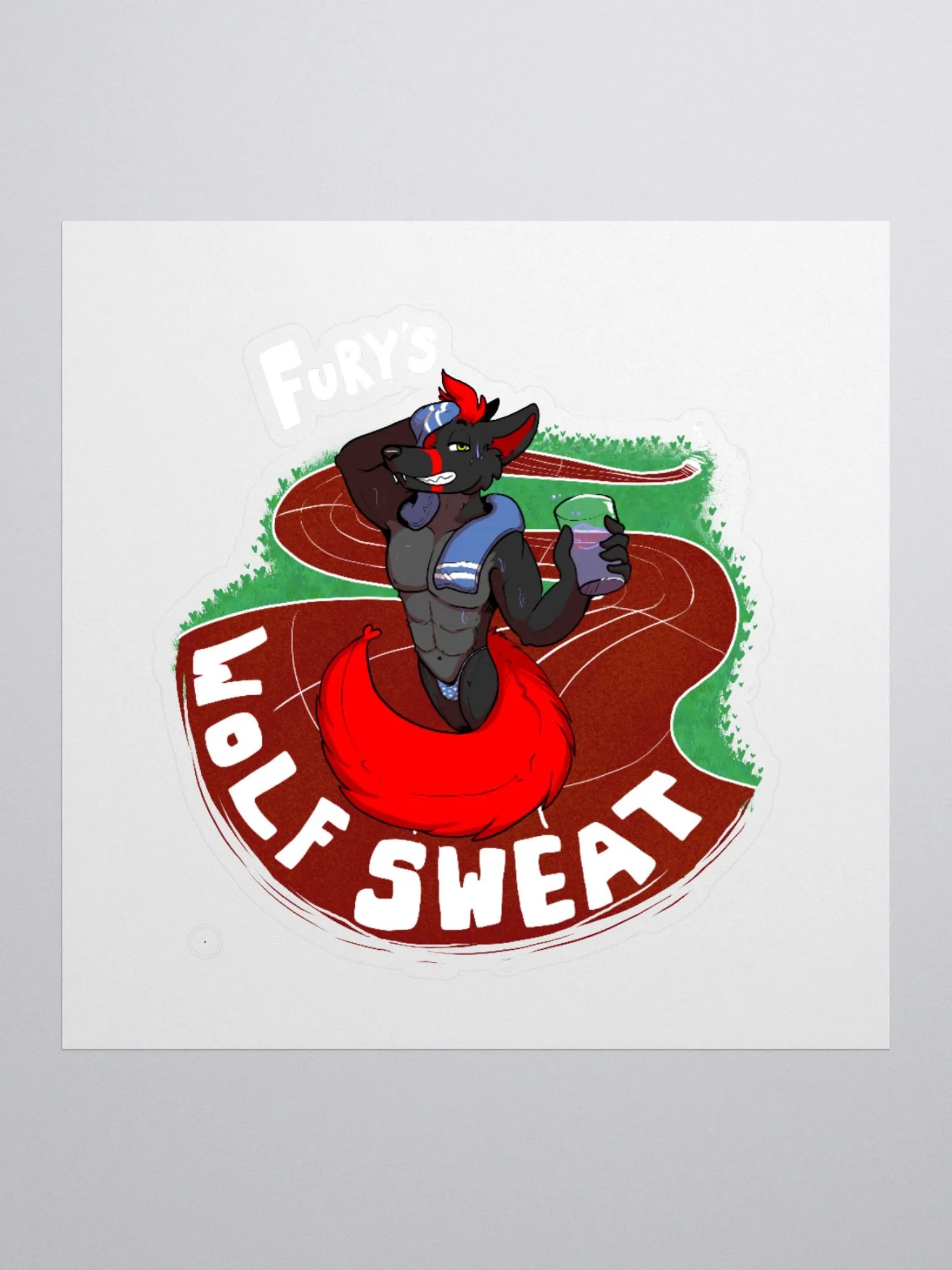 Fury's Wolf Sweat! Sticker product image (2)