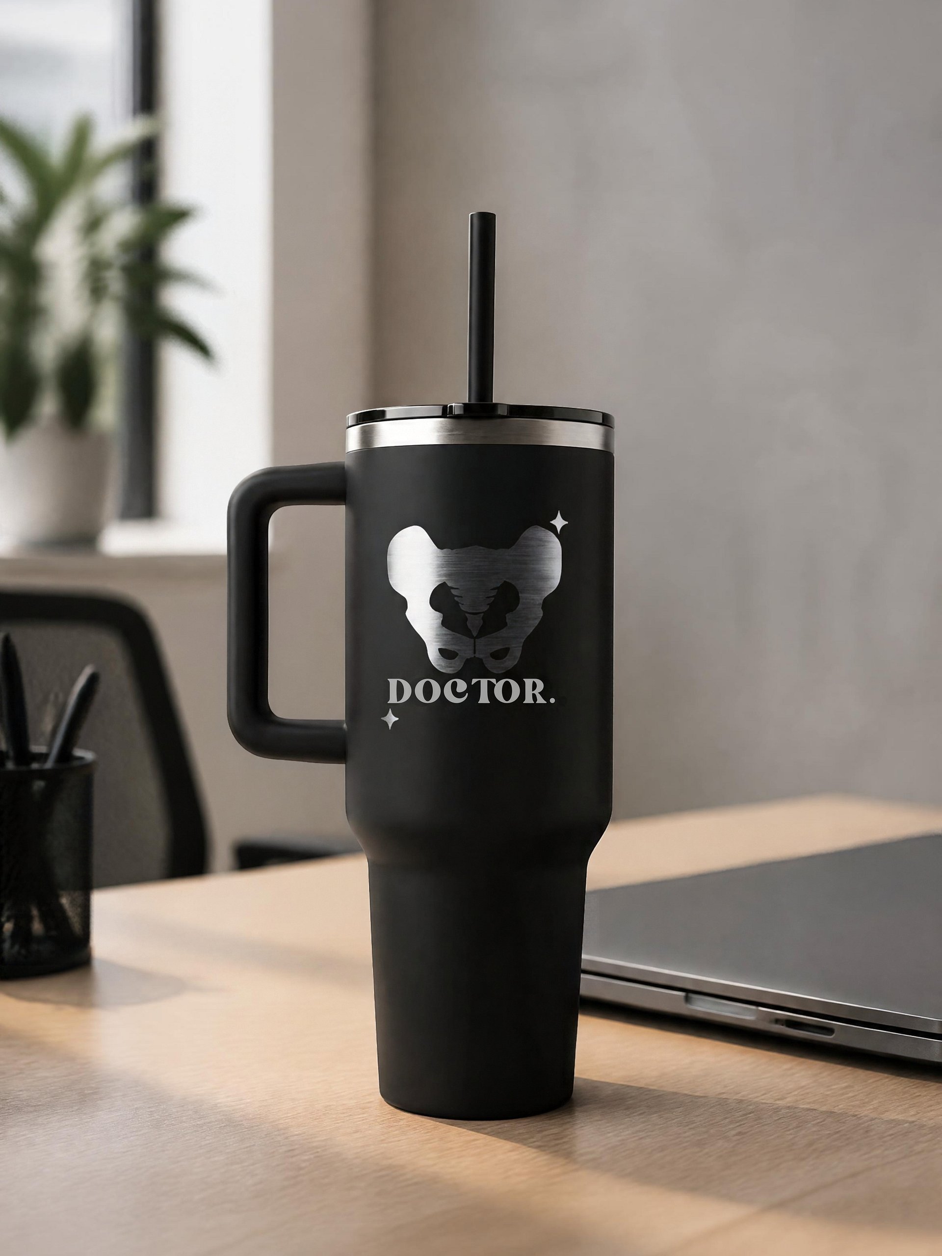 OBGYN Insulated Tumbler With Straw And Ergonomic Handle - Gift Fall Aesthetic product image (9)