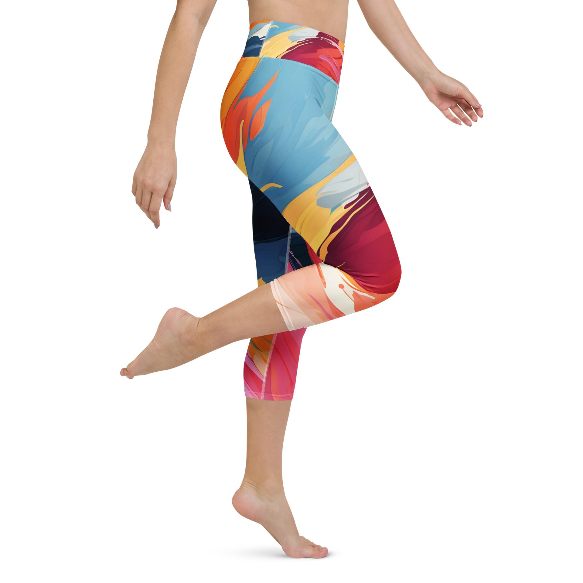 Abstract Print Workout Capri Leggings product image (1)