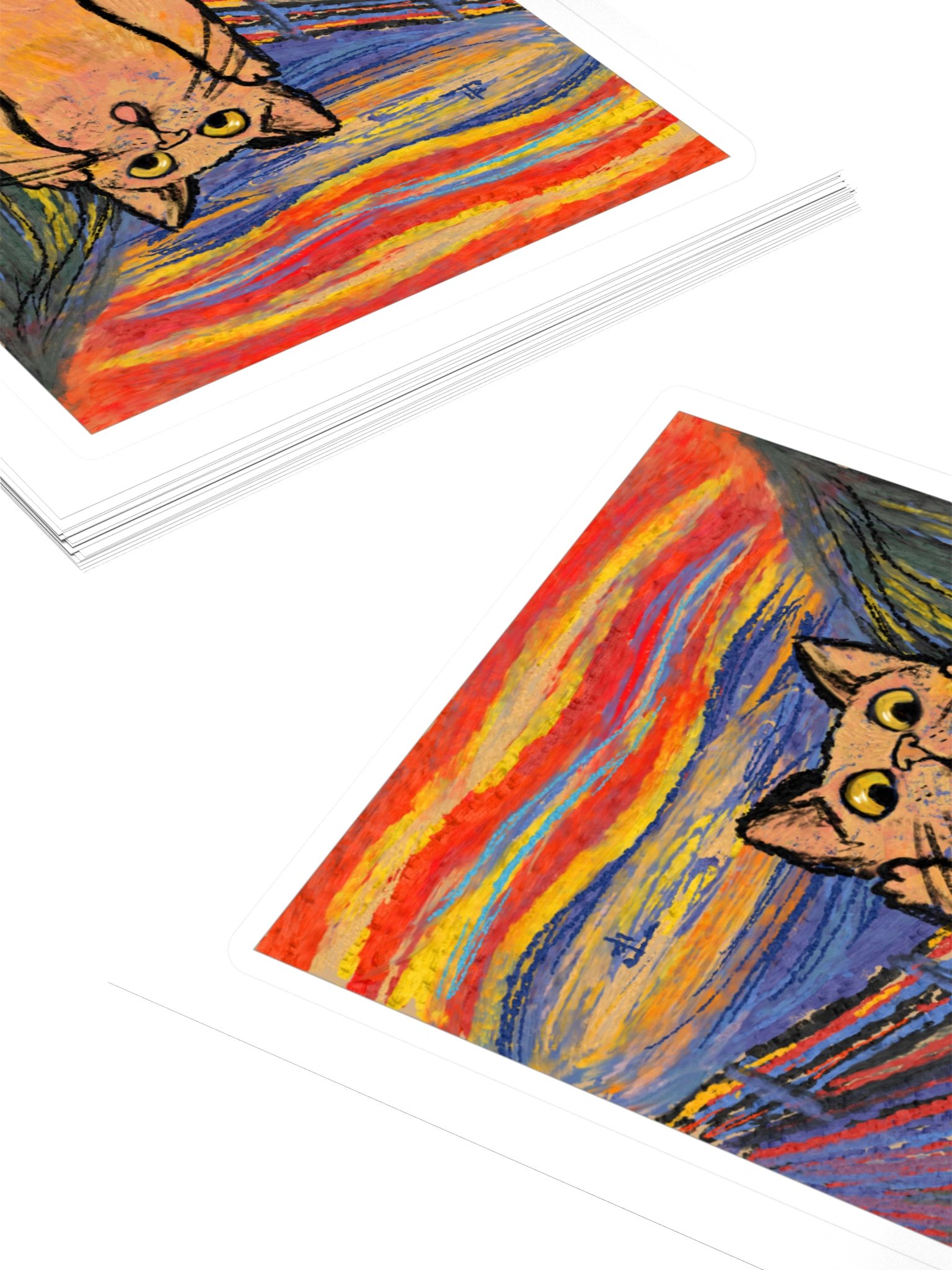 Scream Cat Painting Sticker product image (4)