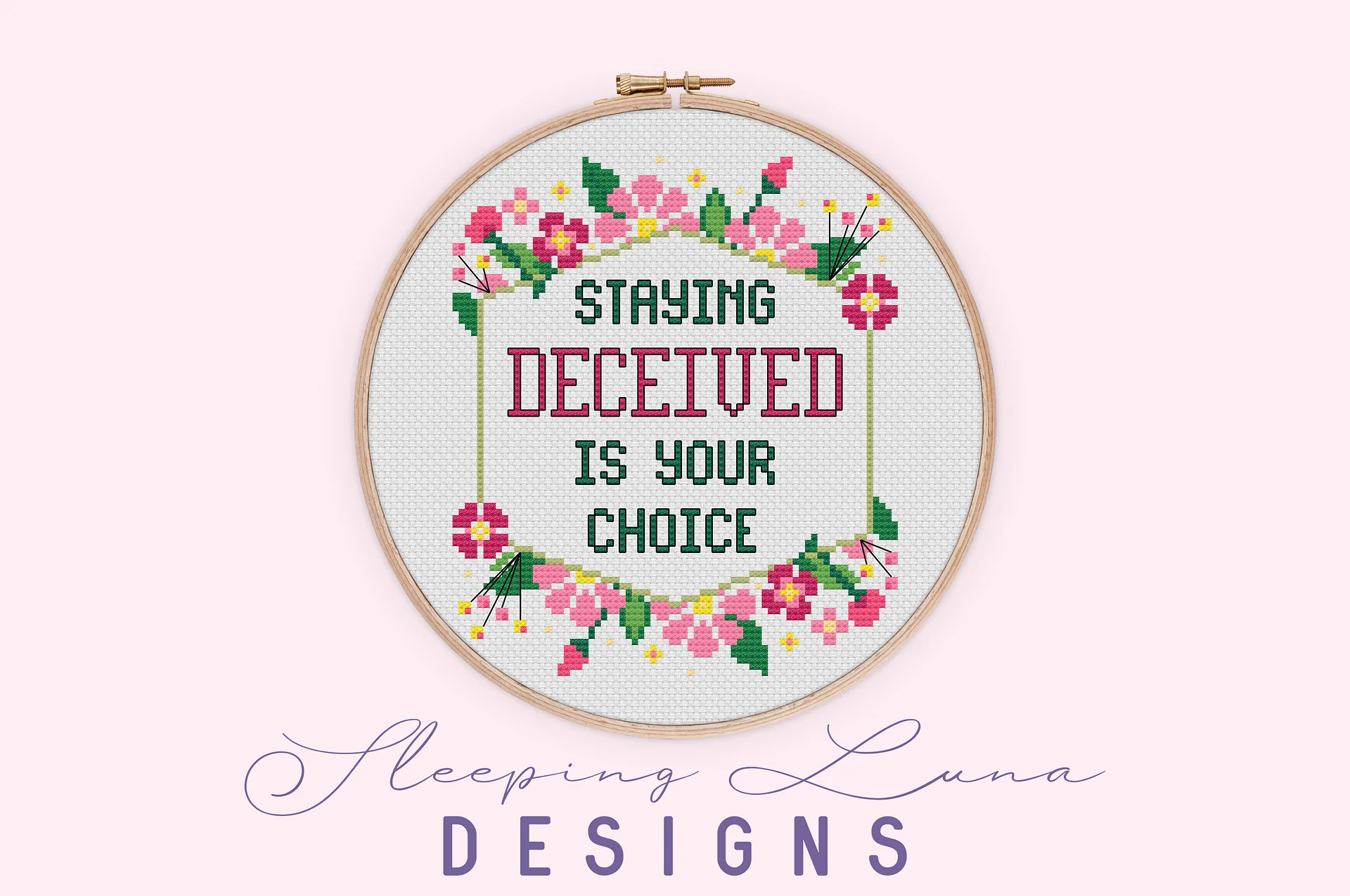 Staying Deceived Is Your Choice - Cross Stitch Pattern product image (3)