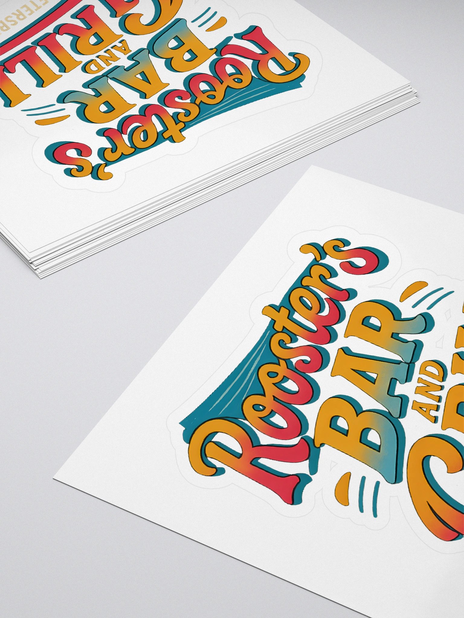 Rooster’s Bar and Grill Logo - Retro Beach Bar Design from St. Petersburg FL Sticker product image (4)