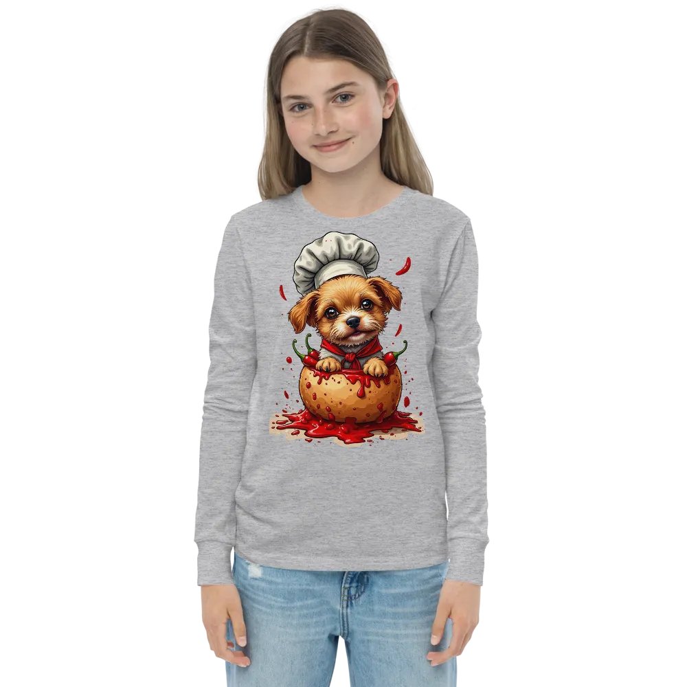 Chef Cilli Dog Youth Long Sleeve Tee product image (4)