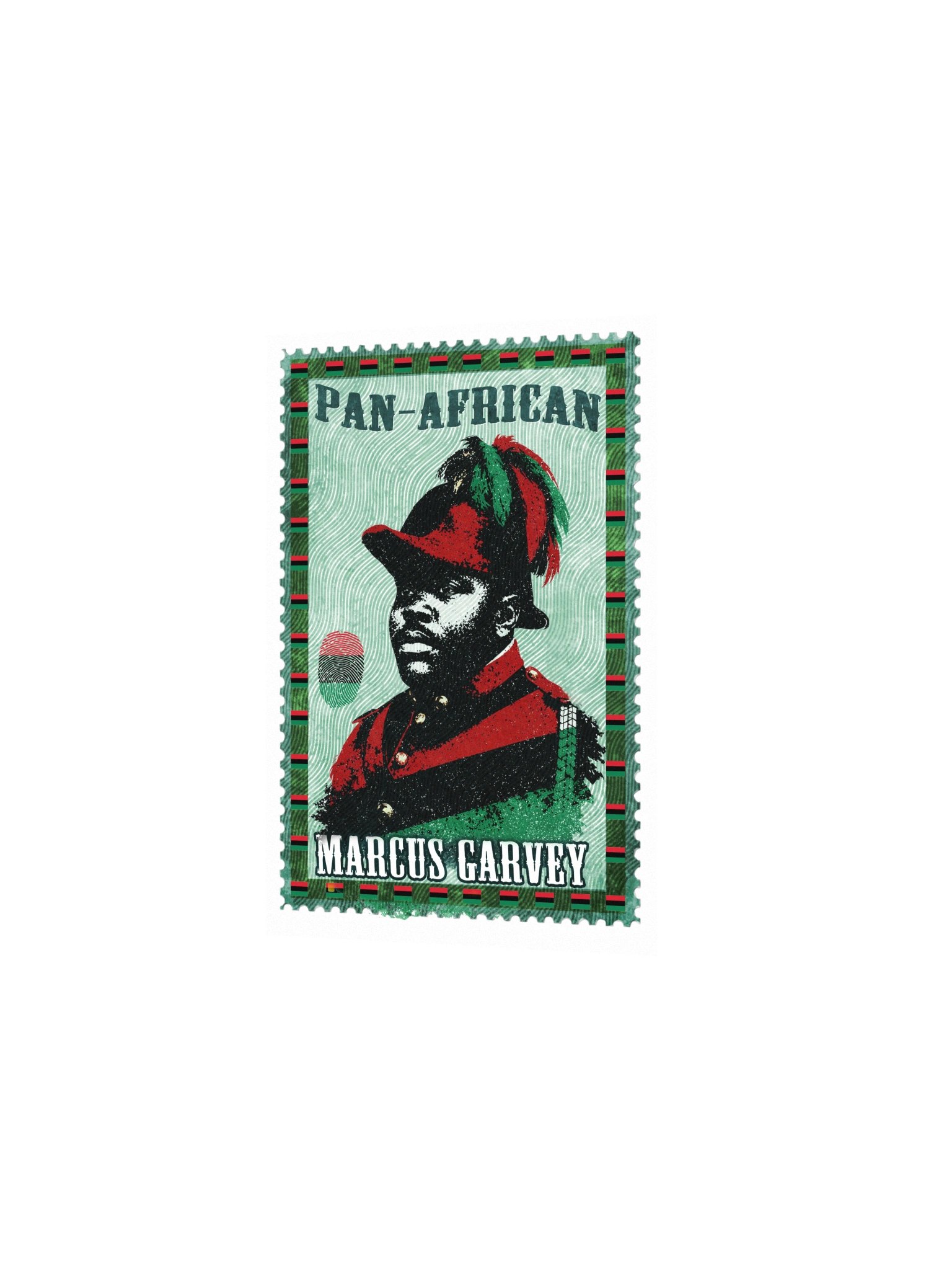 Marcus Garvey Poster – Vintage Postage Stamp Pan-African Art product image (4)