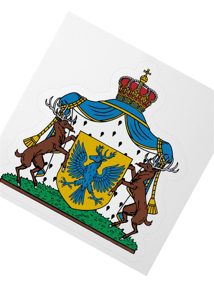 Flying Stag Coat of Arms Kiss Cut Sticker product image (6)