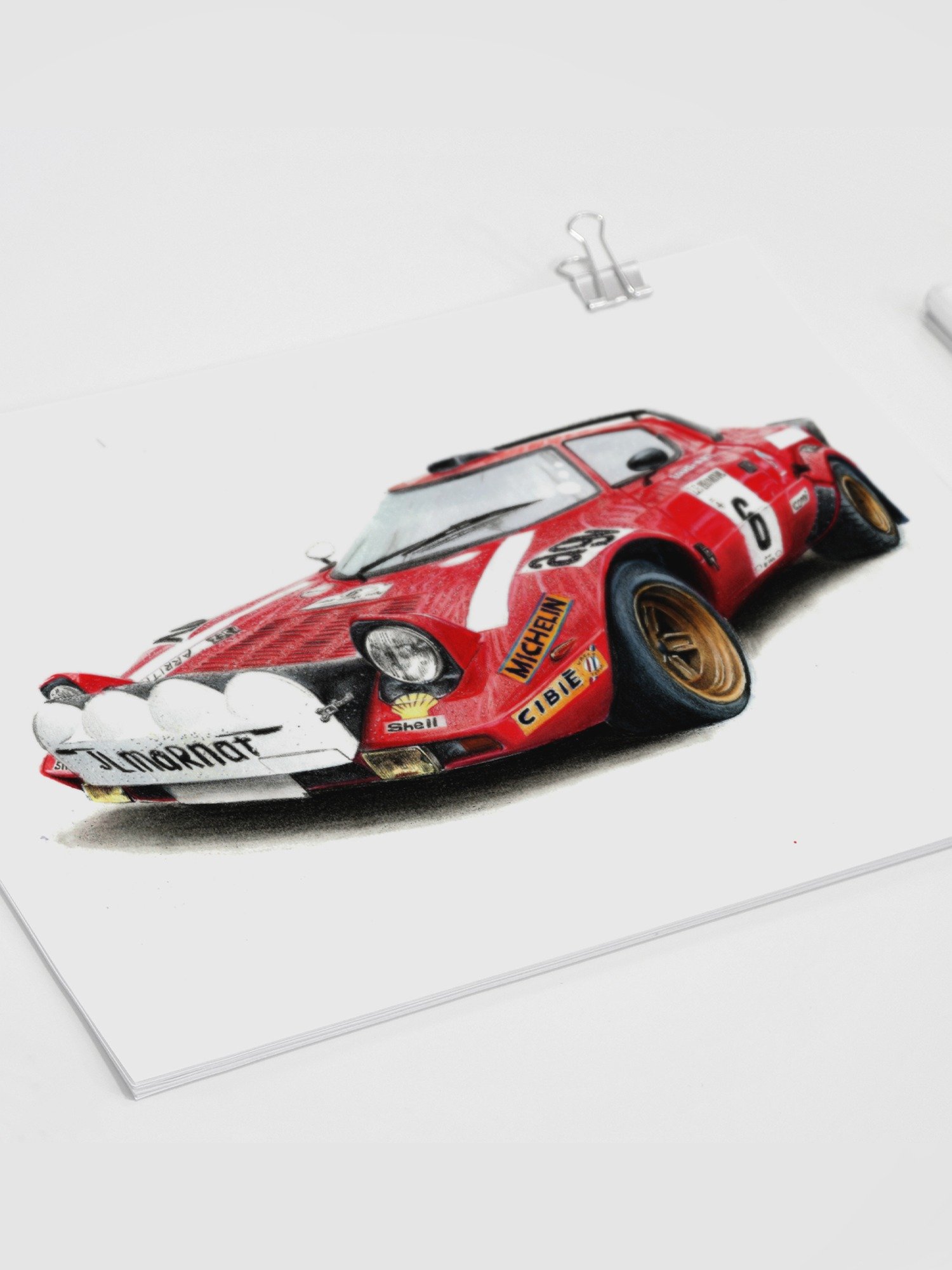 Red Lancia Stratos - A3 Print product image (3)
